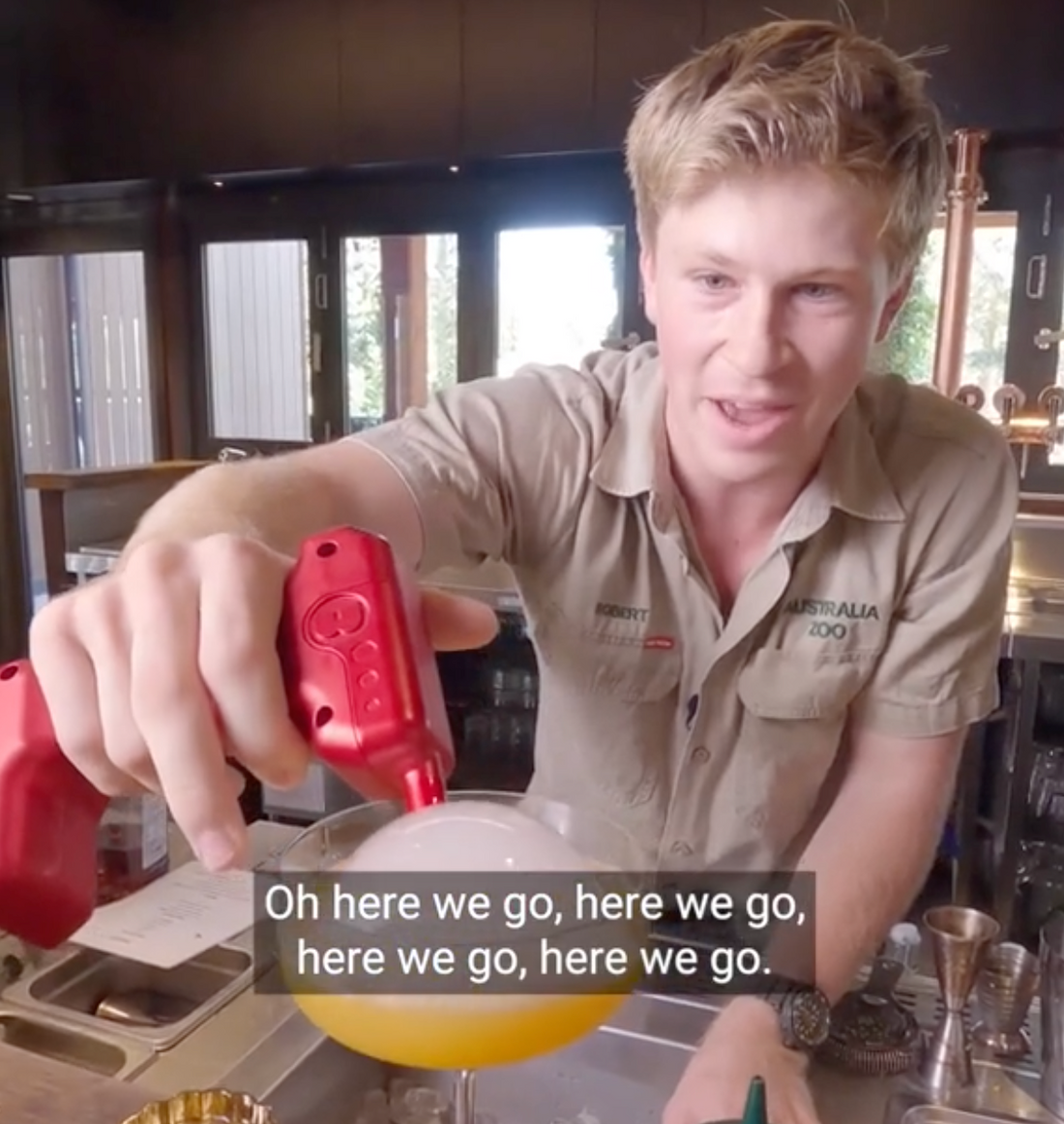 What Is The Viral Cocktail Bubble Gun That Robert Irwin Is Using On That Google Ad?