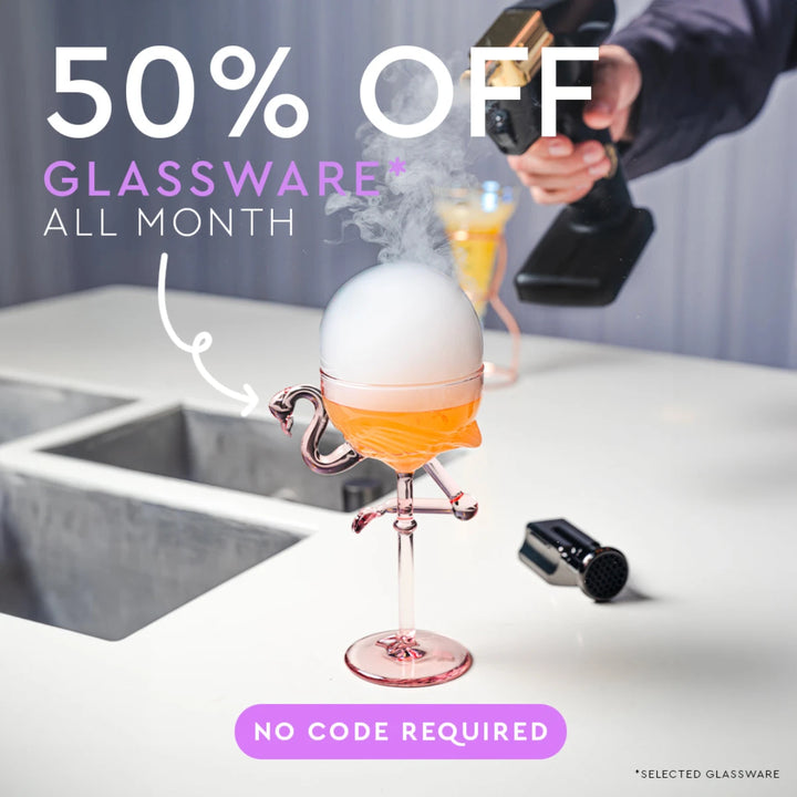 50% off glassware 